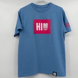 Farmers Market Hawaii T Shirt Men Medium Blue Short Sleeve IYKYK Crew Neck